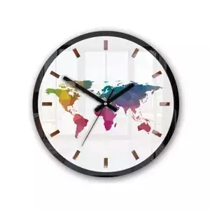 ModernClock Nástěnné hodiny Map barevné