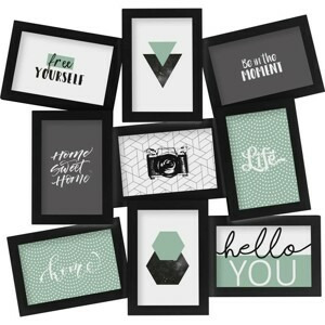 ATMOSPHERA Fotorámeček na 9 fotek Cali černá