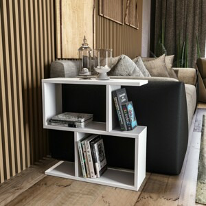 Hanah Home Odkládací stolek Life mléčně bílá