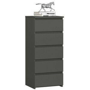 Ak furniture Komoda CL5 40 cm grafitově šedá
