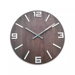 ModernClock Nástěnné hodiny Dob hnědé