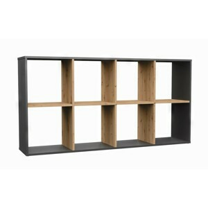 TP Living Regál MALAX 147 cm antracitový/dub artisan