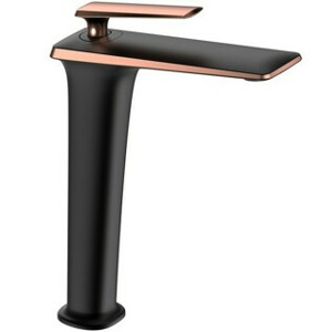 Umyvadlová baterie vysoká MEXEN PURUS černá/rose gold