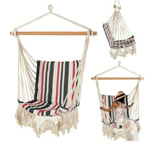 Bluegarden Brazilské křeslo Nikos bílé/černé