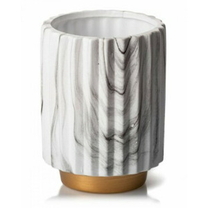 HowHomely Váza Marabeling bílý mramor