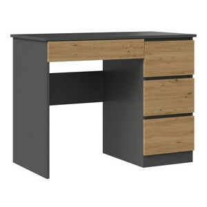 TP Living Psací stůl Mijas pravý antracit/dub artisan