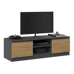 TP Living TV stolek Malwa 120 cm antracit/dub artisan