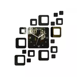 ModernClock 3D nalepovací hodiny Roman Quadrat wenge