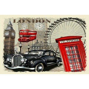 Conceptum Hypnose Koberec London 80x150 cm béžový/červený