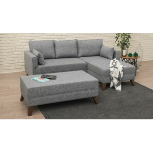 Hanah Home Rohová pohovka Bella šedá pravá