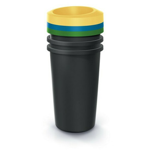 Prosperplast Sada odpadkových košů COMPACTO II 3x25 L černá
