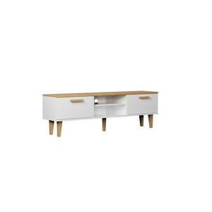 Kocot kids TV stolek DENVER 160 cm bílý/dub hickory