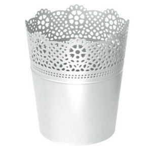 Prosperplast Květináč s krajkou Lace bílý, varianta 11,2 cm
