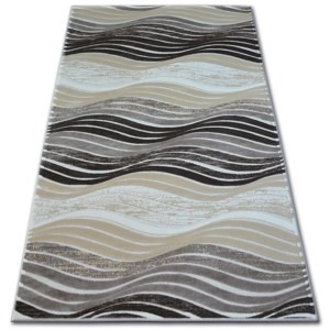 Dywany Lusczow Kusový koberec ACRYLOVY YAZZ 1760 hnědý / tmavě béžový, velikost 133x190