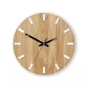 ModernClock Nástěnné hodiny Simple Oak hnědo-černé