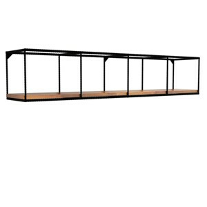 Hanah Home Nástěnná police Miray ořech/černá