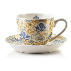 Affekdesign Šálek s podšálkem HARPER 250 ml žluto-modrý