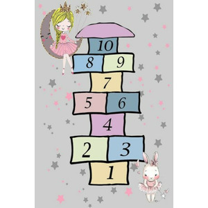 Conceptum Hypnose Dětský koberec Skákací panák II 100x150 cm šedý