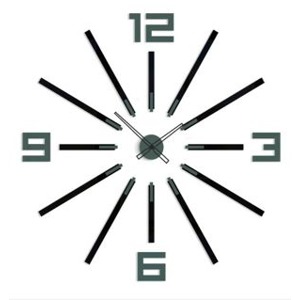 ModernClock 3D nalepovací hodiny Big Sheen šedé