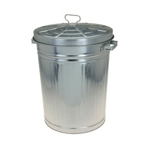 H&S Decoration Odpadkový koš 55 L stříbrný