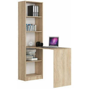 Ak furniture Psací stůl s regálem Smart dub sonoma