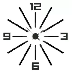 ModernClock 3D nalepovací hodiny Big Sheen wenge
