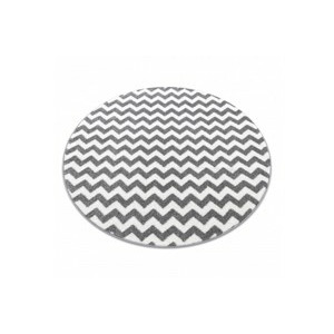 Dywany Lusczow Kulatý koberec SKETCH JACK šedý / bílý - Cikcak, velikost kruh 100