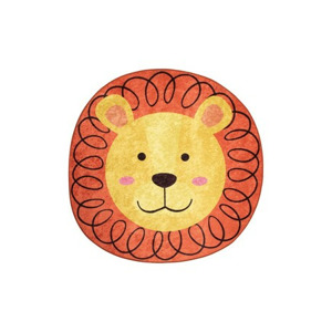 Conceptum Hypnose Dětský kulatý koberec Leon 140 cm žlutý/červený