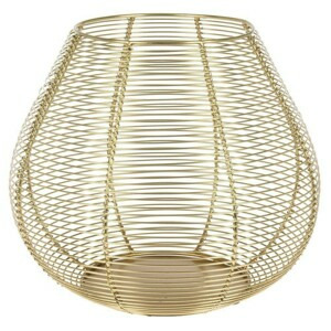 H&S Decoration Dekorativní svícen PULO 20 cm zlatý