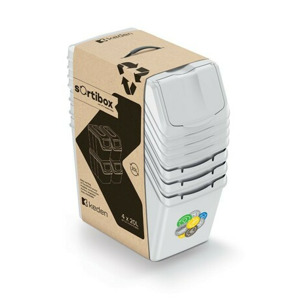 Prosperplast Sada 4 odpadkových košů Soorti 4 x 20 L popelavě šedá