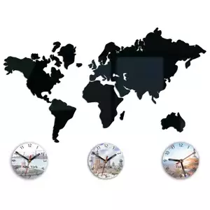 ModernClock 3D nalepovací hodiny Town černé