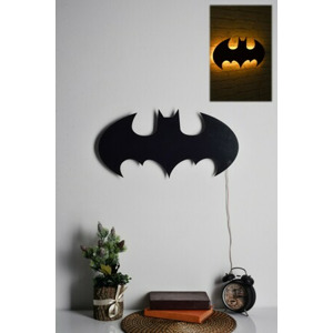 Hanah Home Nástěnná dekorace s led osvětlením Batman žlutá