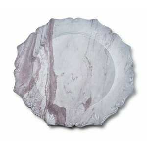 Mondex Dekorativní podtalíř BLANCHE V 33 cm růžový mramor