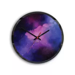 ModernClock Nástěnné hodiny Galaxy fialové