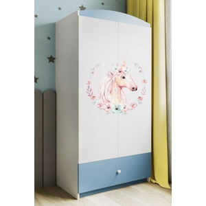 Kocot kids Dětská skříň Babydreams 90 cm jednorožec modrá