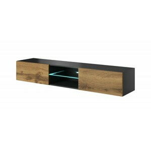 HALMAR Závěsný TV stolek Livor antracit dub votan