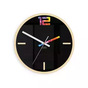 ModernClock Nástěnné hodiny Etno černé