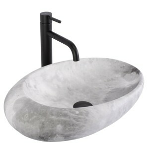 Keramické umyvadlo na desku Rea Roxy B Stone L. šedé