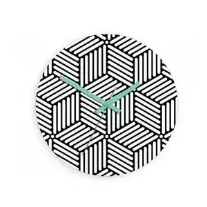 ModernClock Nástěnné hodiny Hektor černo-bílé