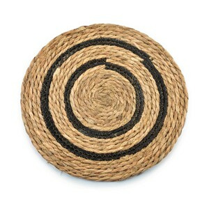Mondex Podložka na stůl z mořské trávy Bali II 38 cm hnědá/černá