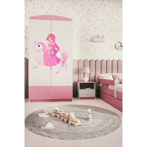 Kocot kids Dětská skříň Babydreams 90 cm princezna růžová