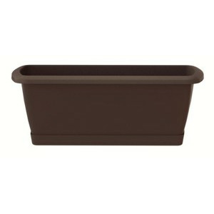 Prosperplast Truhlík s miskou RESPON hnědý, varianta 39,2 cm
