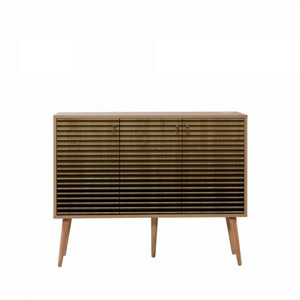 Hanah Home Komoda Kikos 120 cm dub sonoma/tmavě hnědá