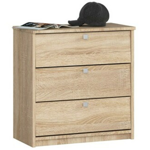 Ak furniture Botník Mini 60 cm - 3 dvířka dub sonoma