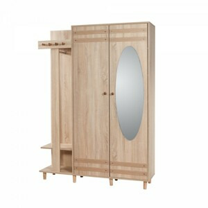 Hanah Home Předsíňová skříň se zrcadlem Garmanto dub sonoma