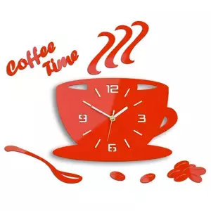 ModernClock Nástěnné hodiny Coffee oranžové
