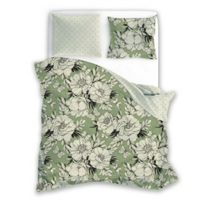Faro Bavlněné povlečení FLOVERY 002 160x200+2x 70x80 cm zelené