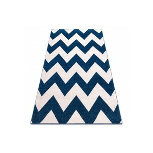 Dywany Lusczow Kusový koberec SKETCH KANE modrý / bílý - Cikcak, velikost 140x190