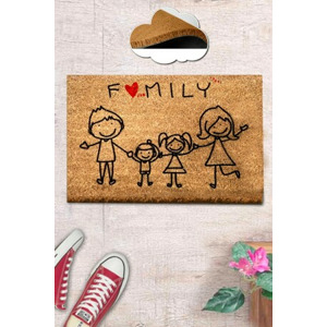 Conceptum Hypnose Rohožka Nuclear Family 40 x 60 cm hnědá