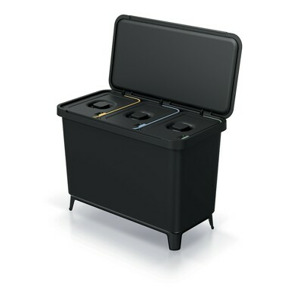 Prosperplast Odpadkový koš SYSTEMO 3x10 L černý